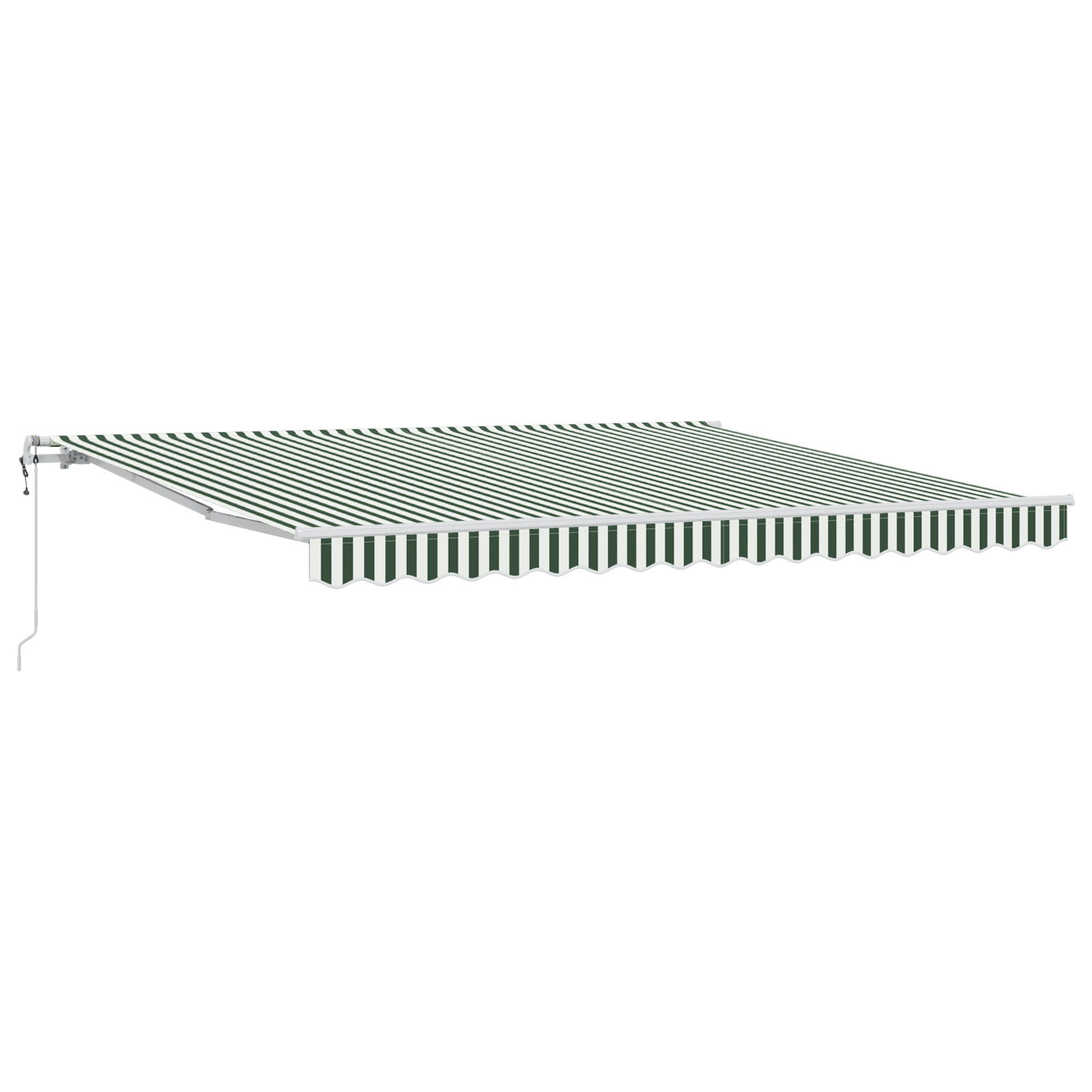 Automatiske Utrækkelige Markise Grøn og Hvid 400 X 300 Cm - billede 2