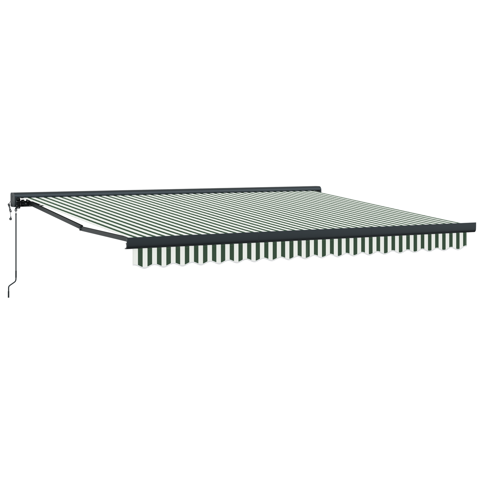 Automatisk Utrækkelig Markise Grøn og Hvid – 400 X 300 Cm - billede 5
