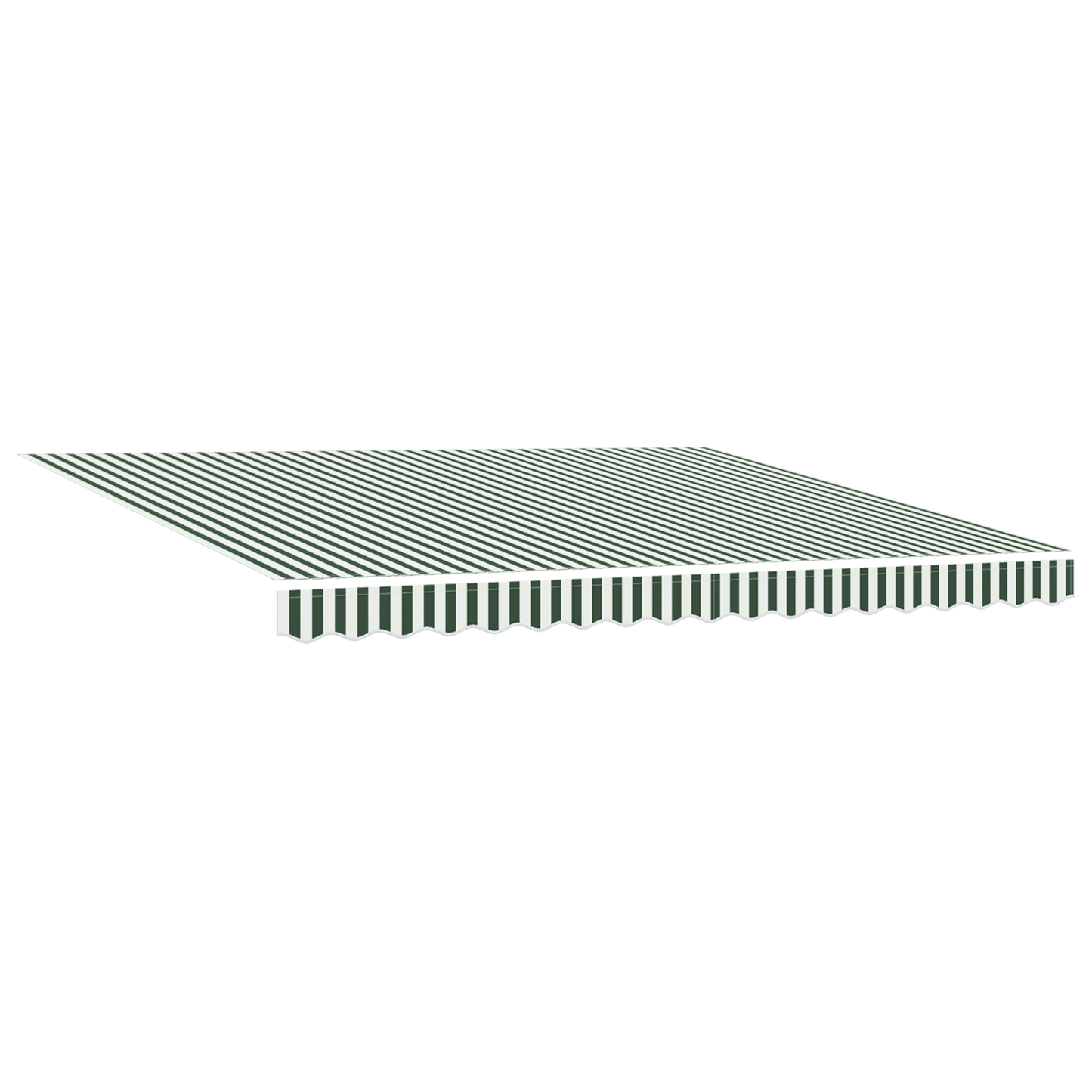 Automatisk Utrækkelig Markise Grøn og Hvid – 400 X 300 Cm - billede 2