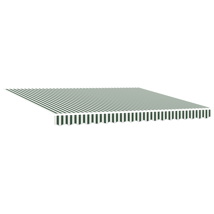 Automatisk Utrækkelig Markise Grøn og Hvid – 400 X 300 Cm - billede 2