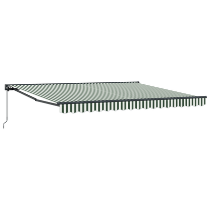 Utrækkelig Markise Grøn og Hvid 400x300 Cm - billede 2