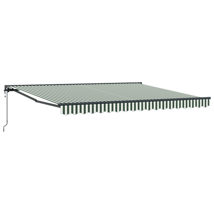 Utrækkelig Markise Grøn og Hvid 400x300 Cm - billede 2