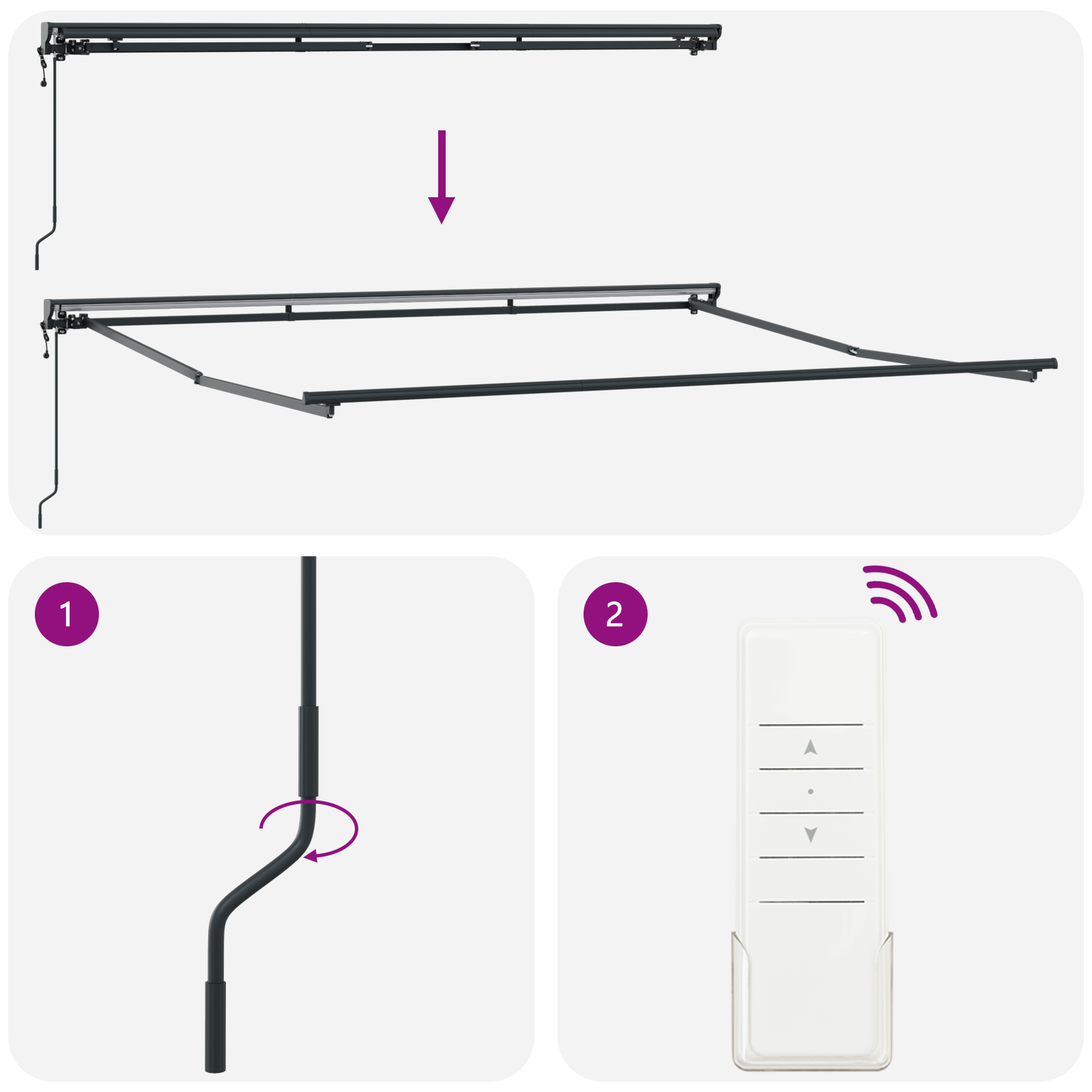 Automatisk Sammenrullelig Markise med Led i Gult og Orange 400x350 Cm - billede 9