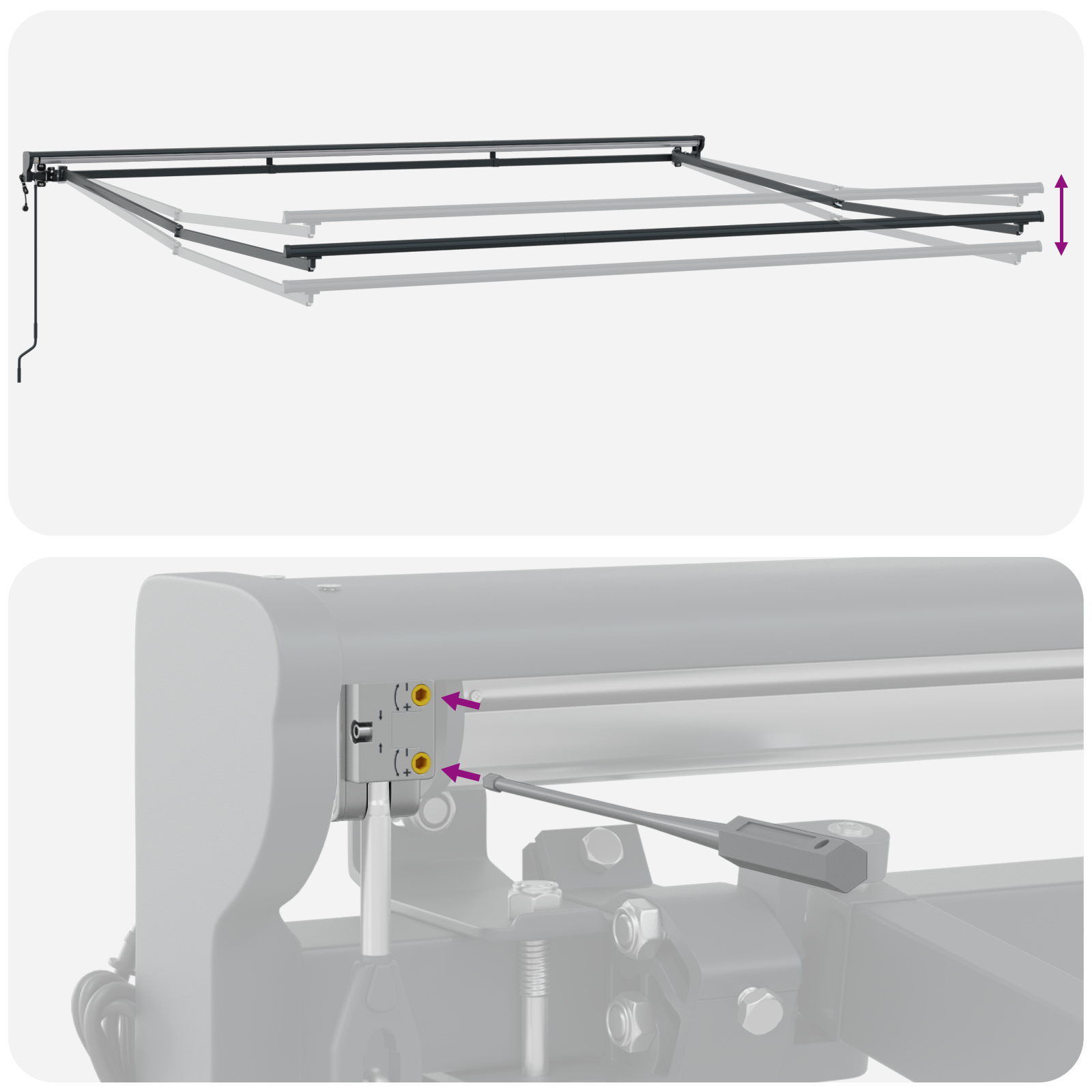 Automatisk Sammenrullelig Markise med Led i Gult og Orange 400x350 Cm - billede 10