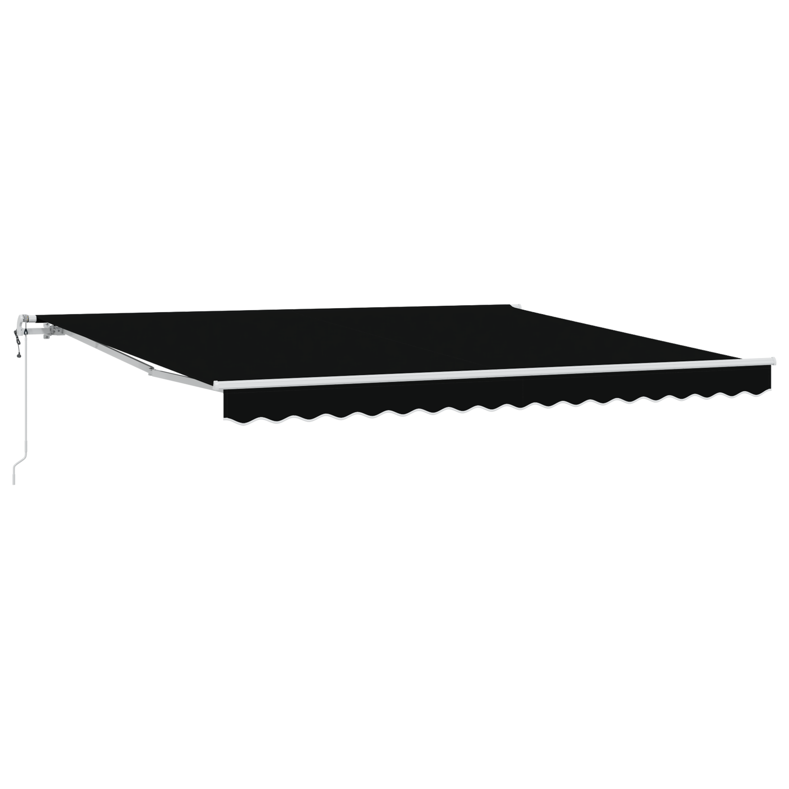 Automatisk Utrækkelig Markise Sort 400 X 350 Cm - billede 2