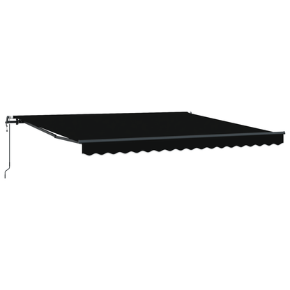 Automatisk Udtækkelig Markise Sort 400x350 Cm&&markise Erstatningsstof til 4x3.5 M Ramme Sort - billede 5