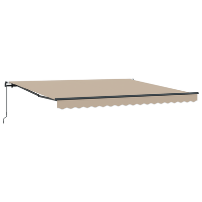 Manuel Utrækkelig Markise Beige 400 X 350 Cm - billede 5
