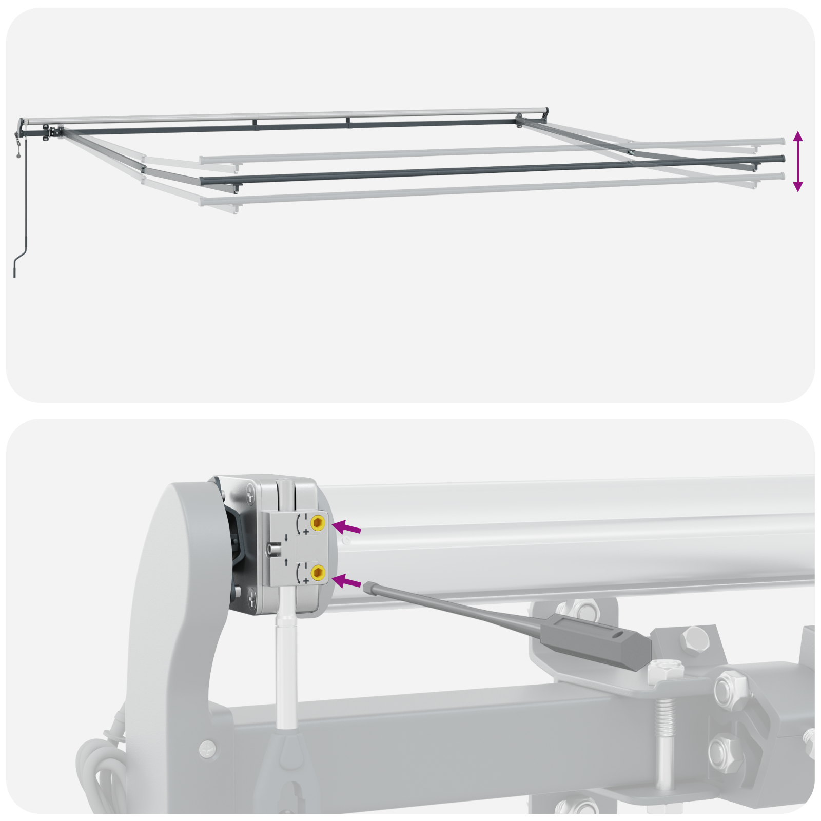 Automatisk Udtækkelig Markise Hvid 400x350 Cm&&markise Udskiftningsstof til 4x3,5 M Ramme Hvid - billede 10