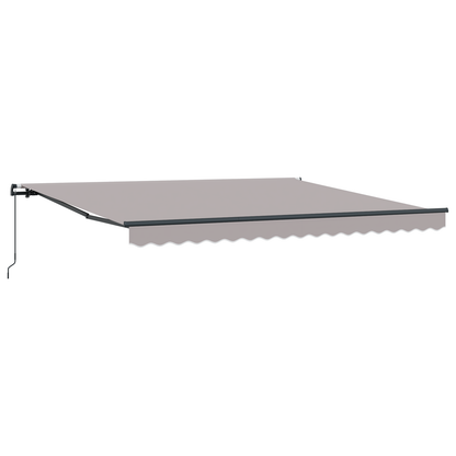 Manuelt Udfoldeligt Markise i Lys Grå - 400 X 350 Cm - billede 5