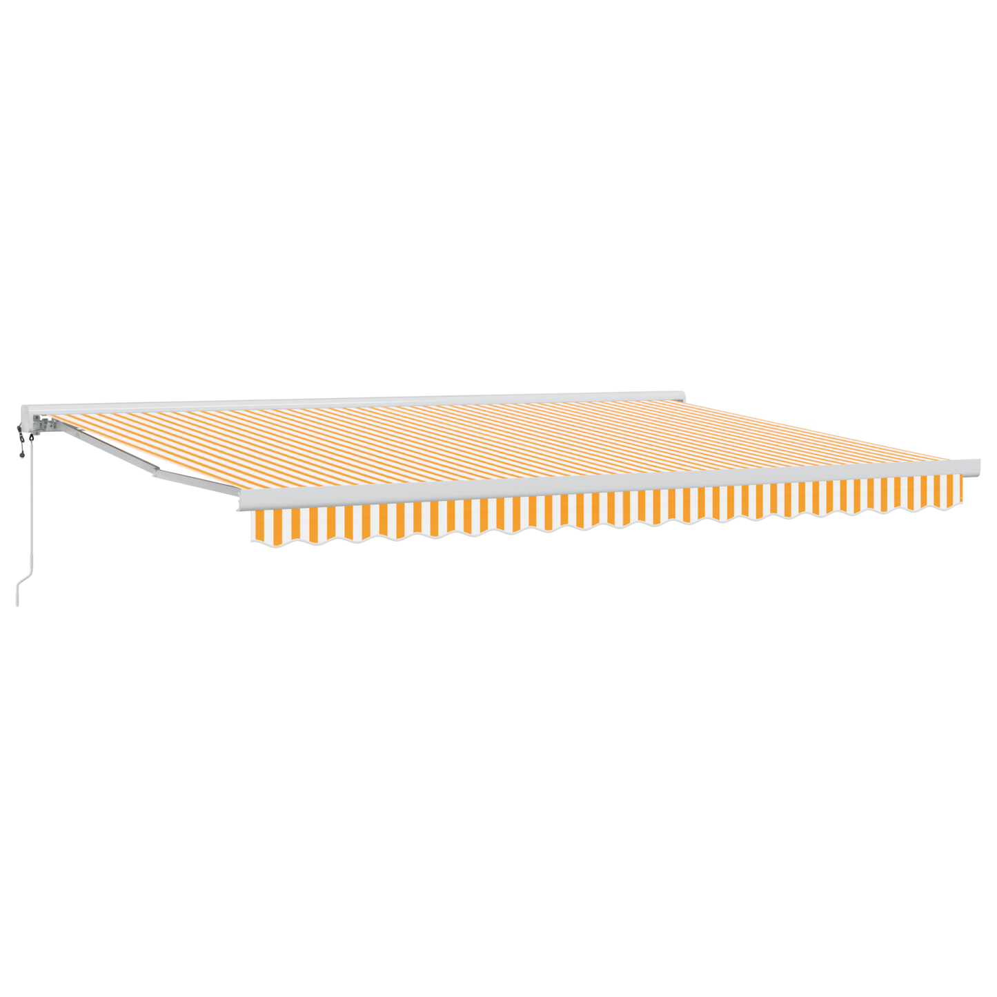 Automatisk Utrækkeligt Markise Orange og Hvid, 450x300 Cm - billede 2