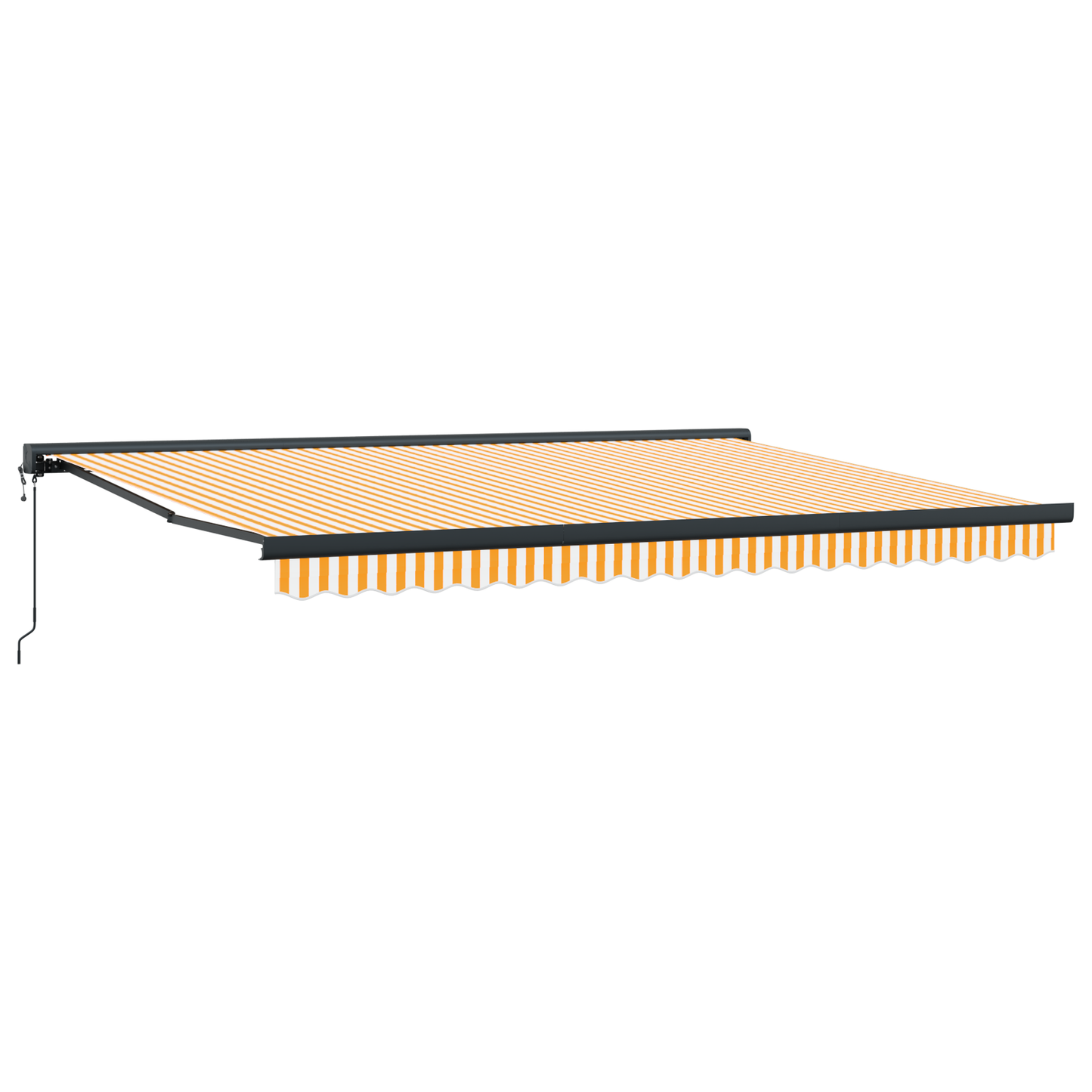 Automatisk Utrækbar Markise Orange og Hvid 450x300 Cm - billede 5