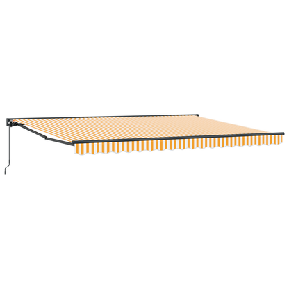 Utrækkelig Markise Orange og Hvid 450x300 Cm - billede 2