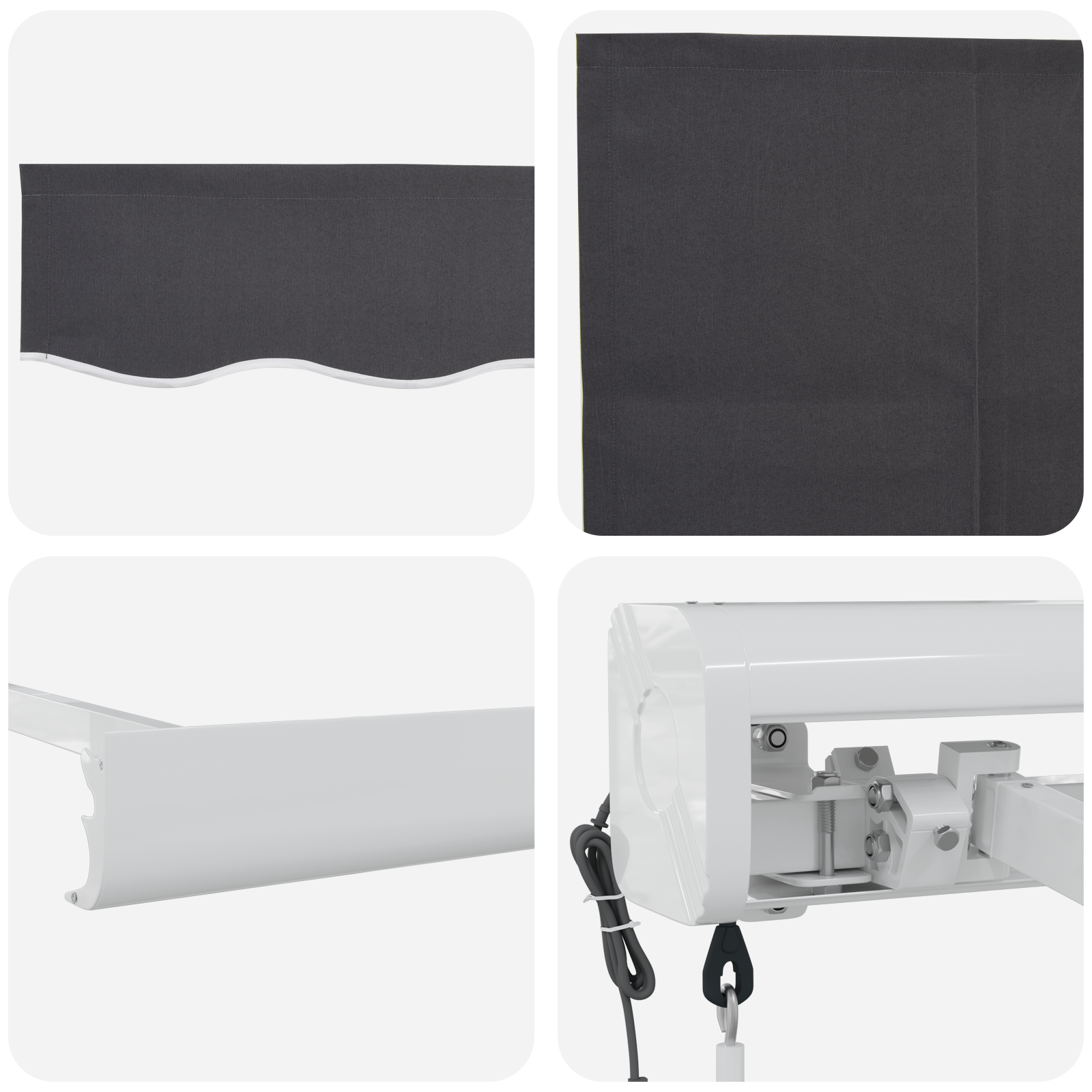 Automatisk Utrækkelig Markise Antracit 450 X 300 Cm - billede 8