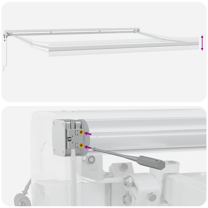 Automatisk Utrækkelig Markise Antracit 450 X 300 Cm - billede 10