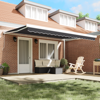 Automatisk Utrækkelig Markise Antracit 450 X 300 Cm - billede 3
