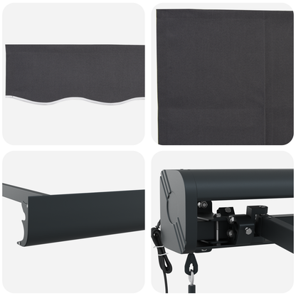 Automatiske Udtækkelige Markise Antracit 450x300 Cm - billede 8