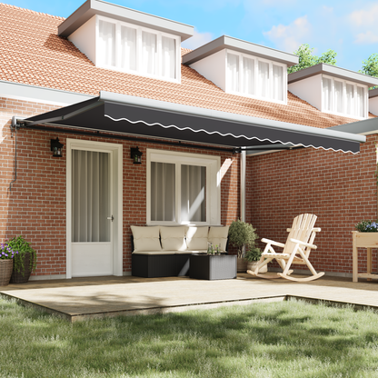 Automatiske Udtækkelige Markise Antracit 450x300 Cm - billede 3
