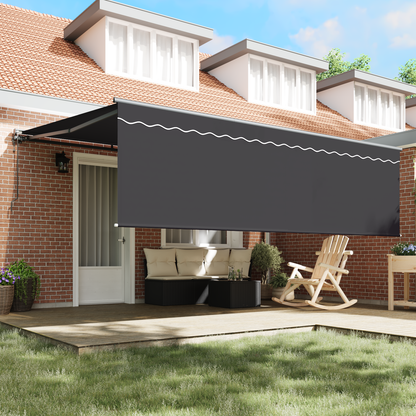 Utrækkelig Markise Antracit Grå 450 × 300 Cm - billede 3