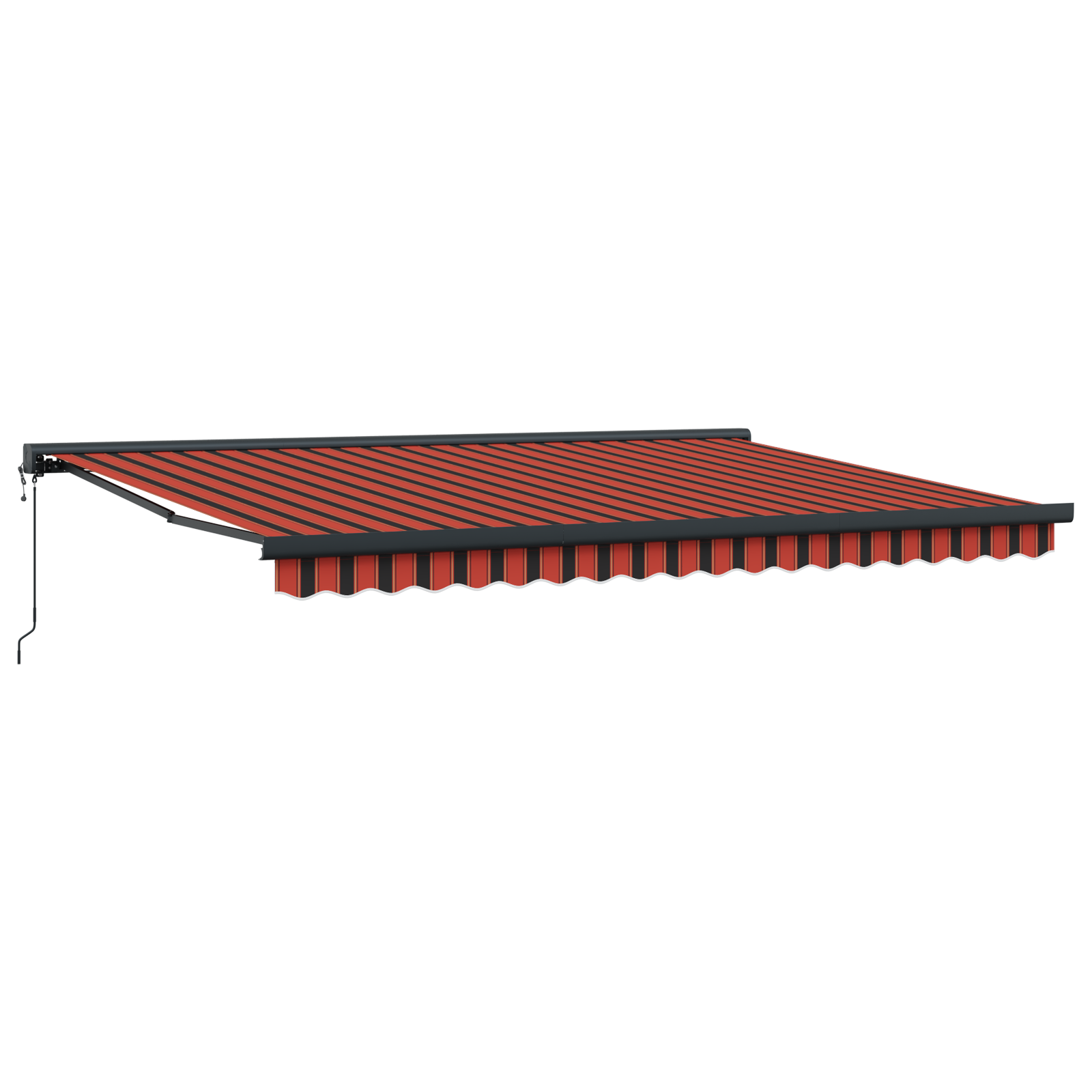 Automatisk Utrækkelig Markise i Orange og Brun - 450 X 300 Cm - billede 5