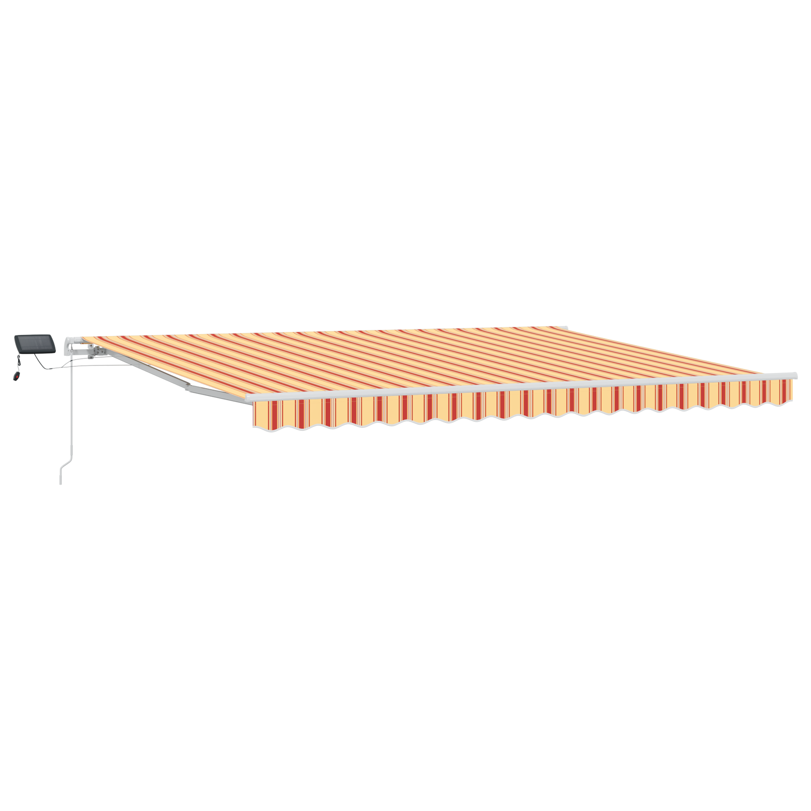 Manuel Utrækkelig Markise med Led i Gul og Orange, 450 X 300 Cm - billede 2