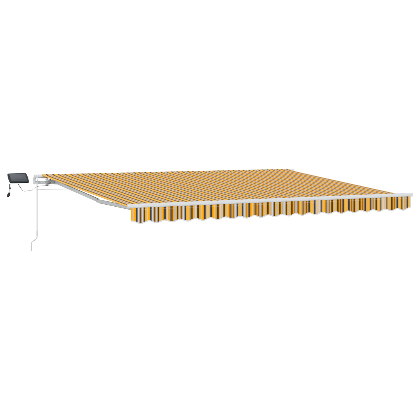 Manuel Utrækkelig Markise med Led Lys, Multifarvet - 450 X 300 Cm - billede 2