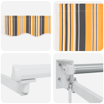 Manuel Udtækkelig Markise Multifarvet Stripe 450x300 Cm - billede 8