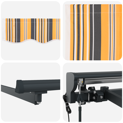Utrækkelig Markise Marineblå 450x300 Cm Polyester og Stål - billede 8