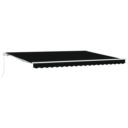 Manuel Udtækkelig Markise Sort 450x300 Cm&&markise Erstatningsstof til 4.5x3 M Ramme Sort - billede 2