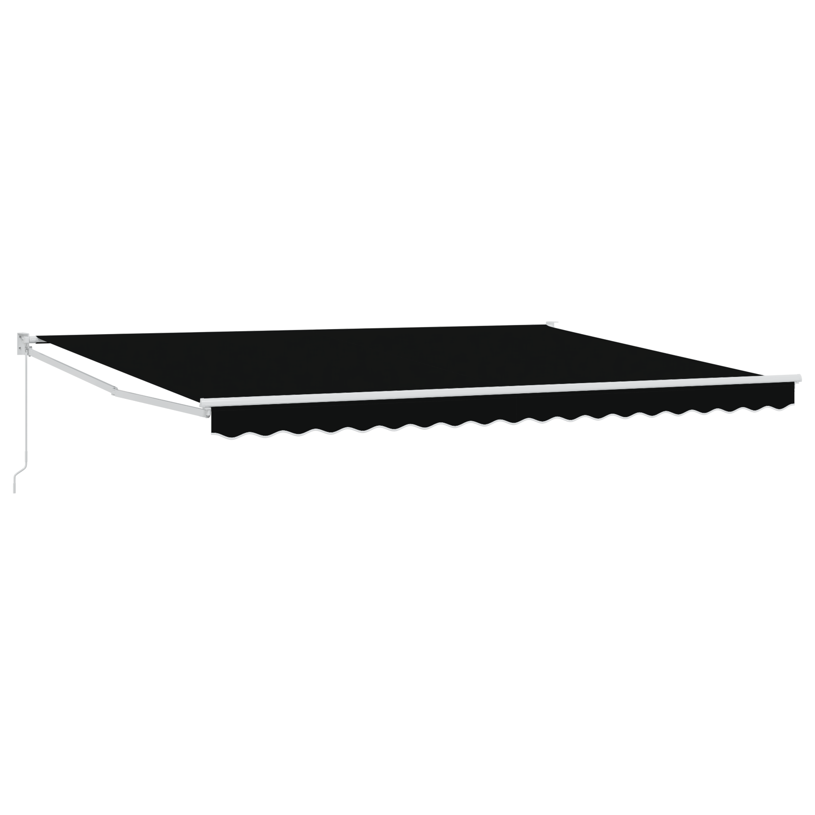 Manuel Udtækkelig Markise Sort 450x300 Cm&&markise Udskiftningsstof til 4.5x3 M Ramme Sort - billede 2