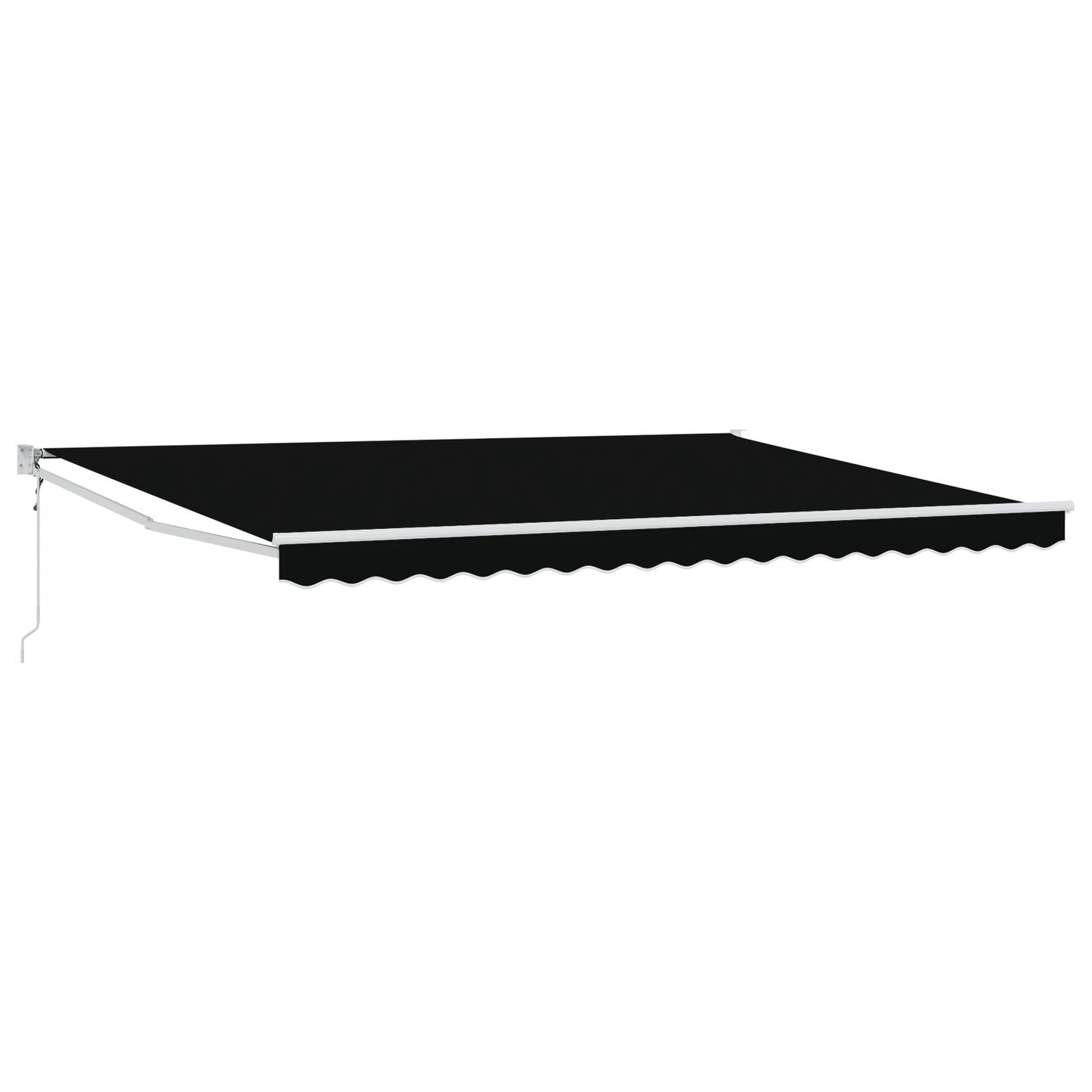 Automatisk Sammenrullelig Markise Sort 450x300 Cm&&markise Erstatningsstof til 4,5x3 M Ramme Sort - billede 2