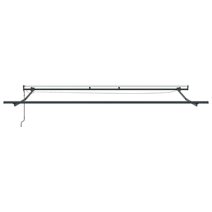 Automatisk Udtækkelig Markise med Led Hvid 450x300 Cm&&markise Udskiftningsstof til 4.5x3 M Ramme Hvid - billede 7