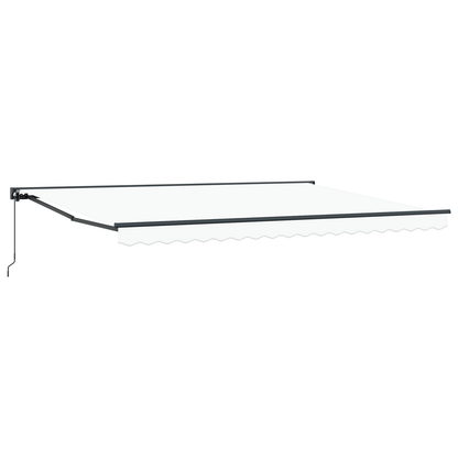 Utrækkelig Markise Hvid 450x300 Cm Polyester og Metal - billede 2