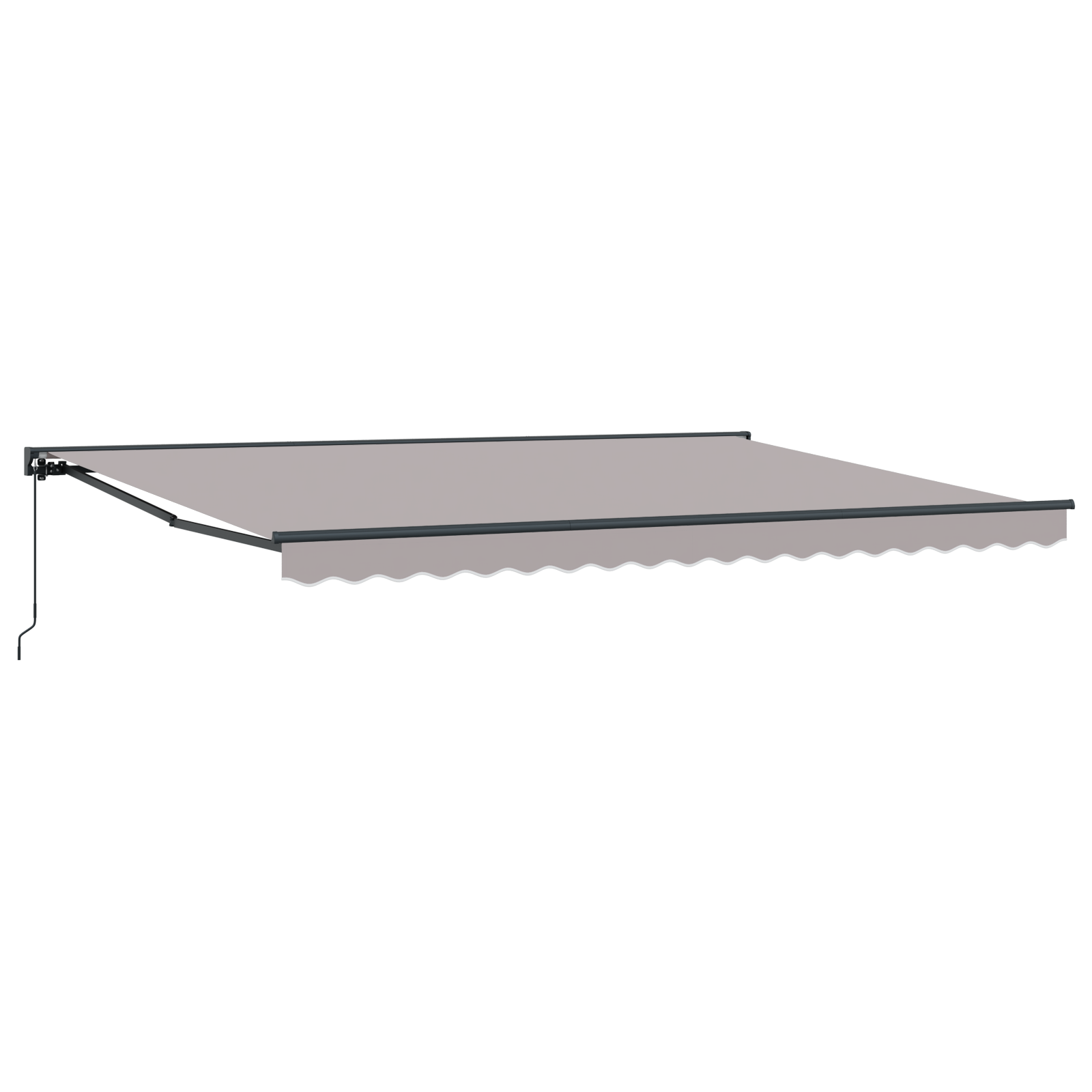 Utrækkelig Markise Lysegrå 450x300 Cm - billede 2