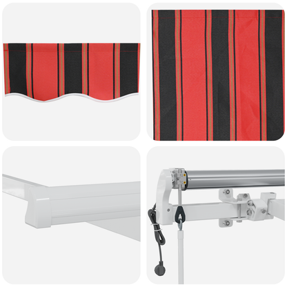Automatisk Udfoldelig Markise Orange og Brun 450 X 350 Cm - billede 8