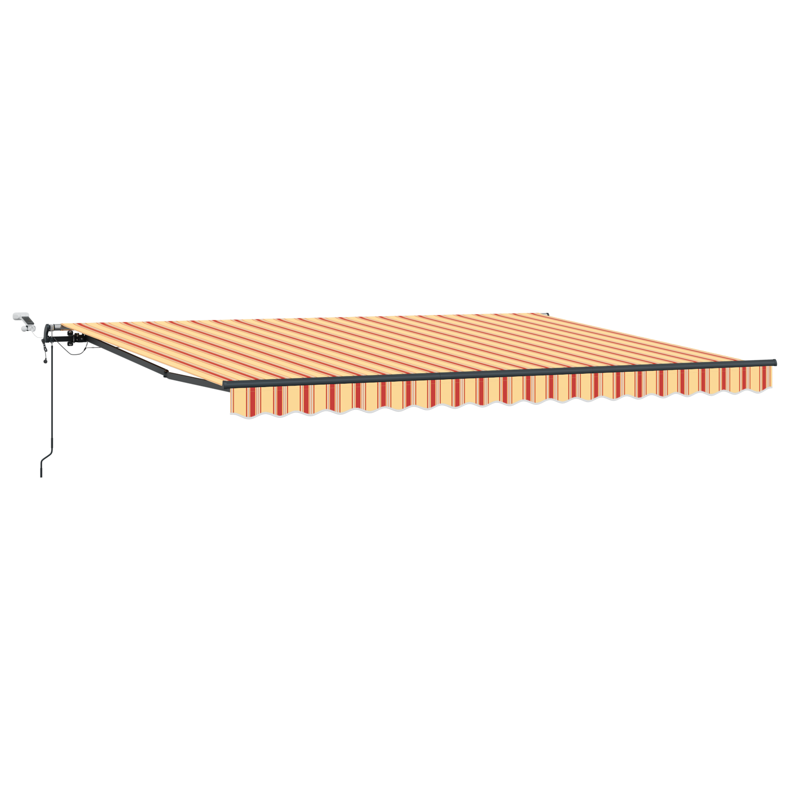 Automatisk Udtækkelig Markise med Led Gul og Orange 450x350 Cm - billede 2