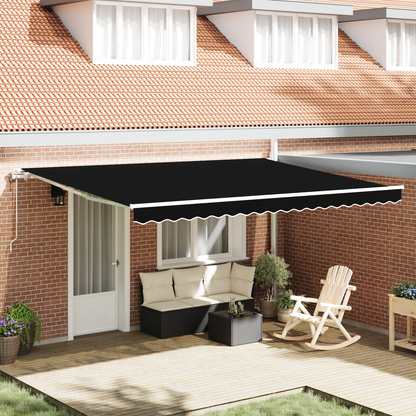 Automatisk Utrækbar Markise Sort 450 X 350 Cm - hovedbillede
