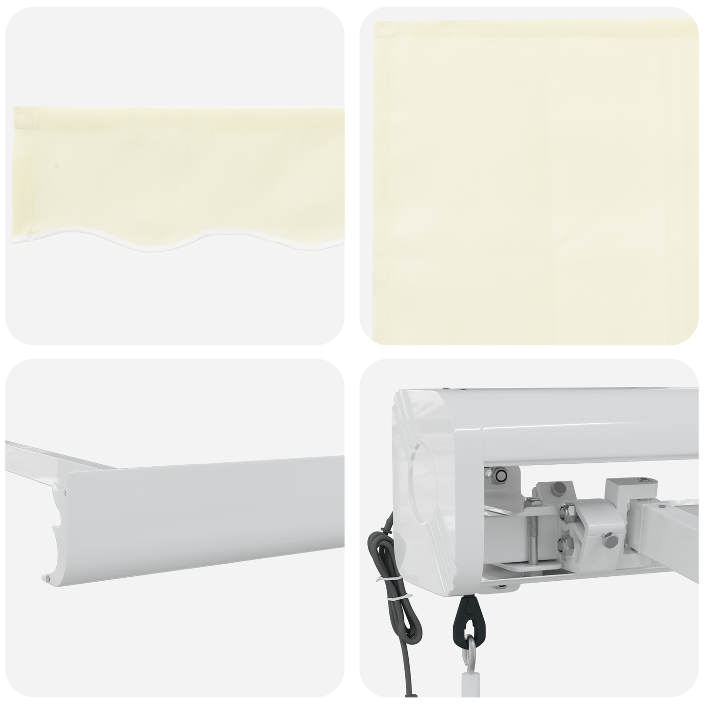 Automatisk Utrækkelig Markise Creme 500x300 Cm - billede 8