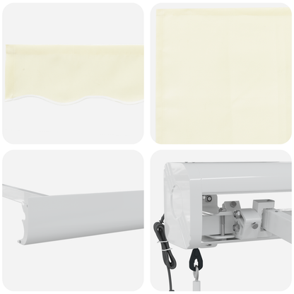 Automatisk Utrækkelig Markise Creme 500x300 Cm - billede 8