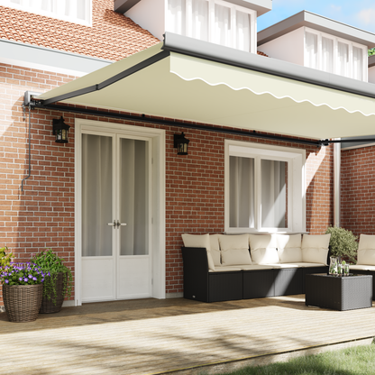 Automatisk Utrækkelig Markise i Creme 500x300 Cm - billede 3