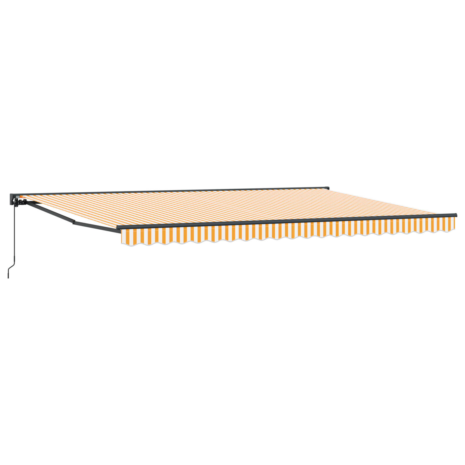 Utrækkelig Markise Orange og Hvid 500x300 Cm - billede 2