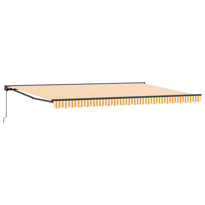 Utrækkelig Markise Orange og Hvid 500x300 Cm - billede 2