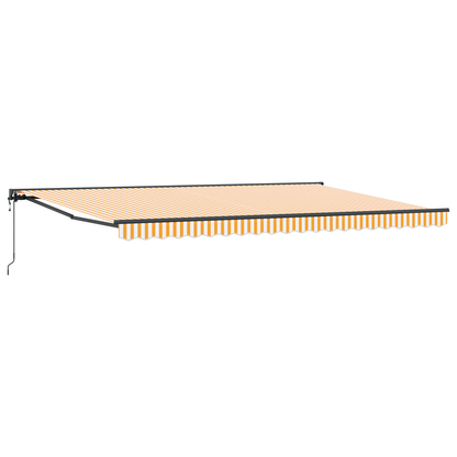 Utrækkelig Markise Orange og Hvid 500x300 Cm - billede 2