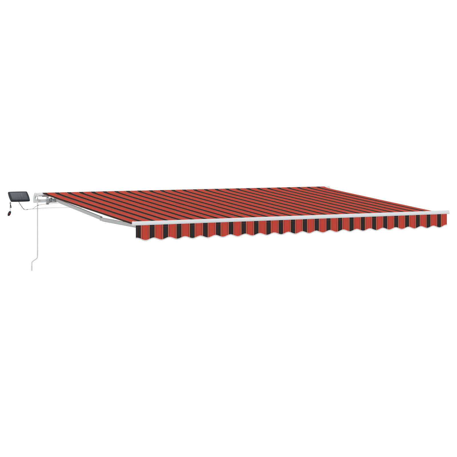 Manuel Utrækkelig Markise med Led i Orange og Brun, 500 X 300 Cm - billede 2
