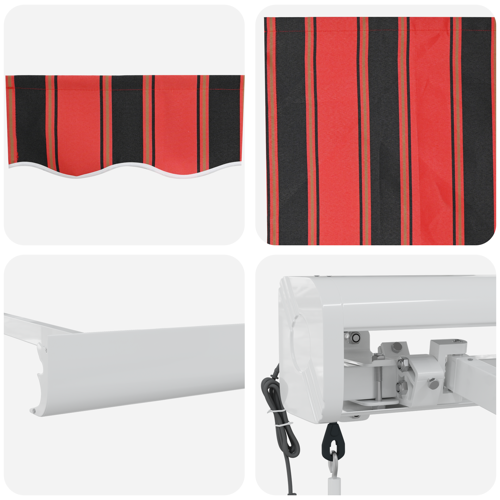 Automatisk Utrækkelig Markise Orange og Brun 500x300 Cm - billede 8