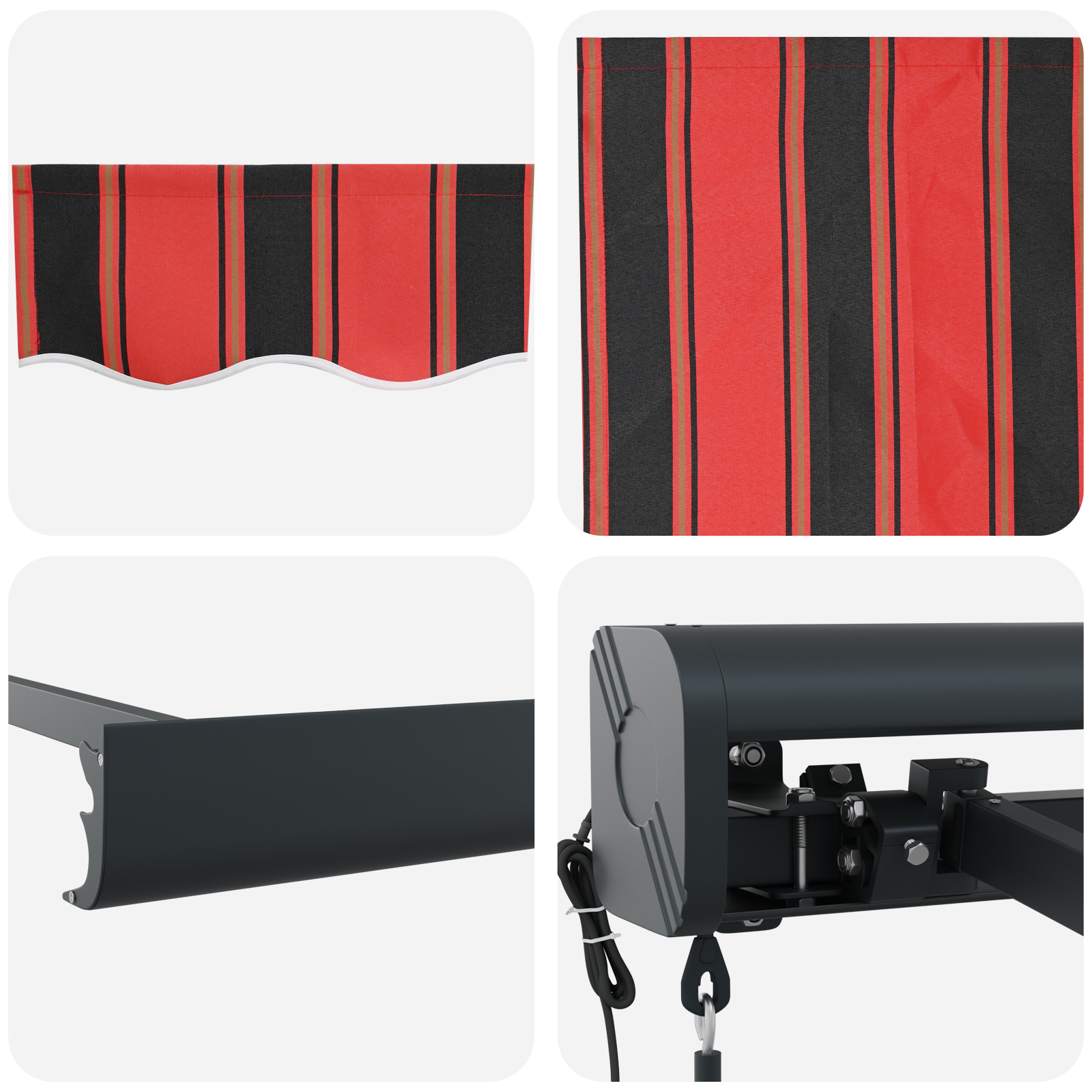 Automatisk Utrækkelig Markise - Orange og Brun 500x300 Cm - billede 8