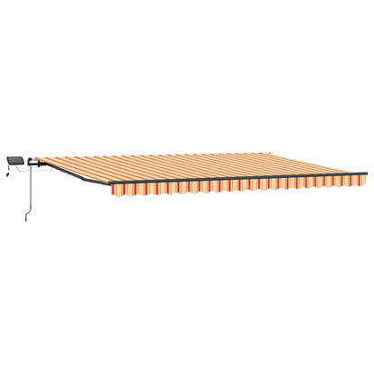 Manuel Udtrækkelig Markise med Led Gul og Orange 500x300 Cm - billede 4