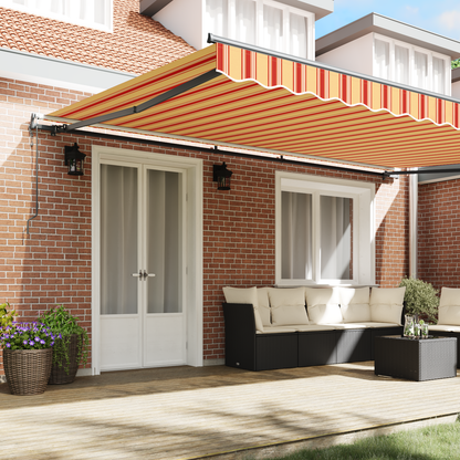 Automatisk Udtækkelig Markise Gul og Orange 500x300 Cm - billede 3