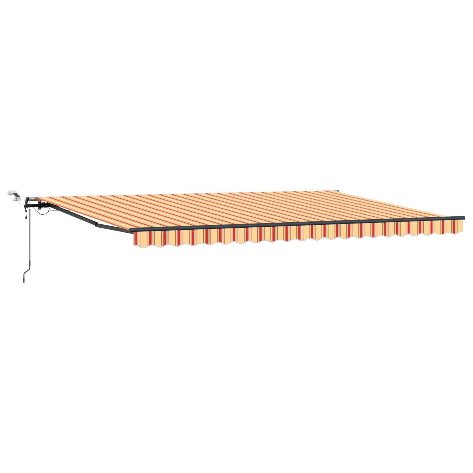 Automatisk Udtækkelig Markise med Led Gul og Orange 500x300 Cm - billede 2