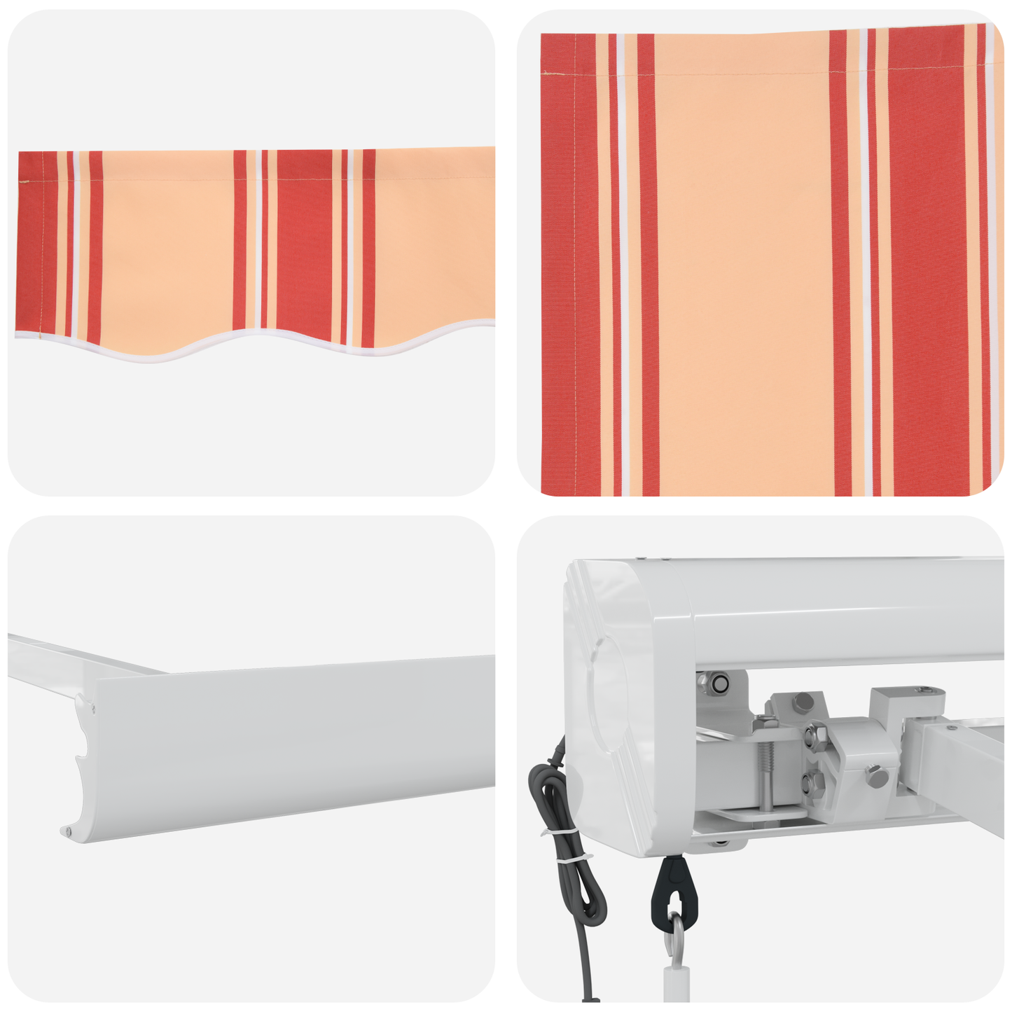 Automatisk Utrækkelig Markise Gul og Orange 500x300 Cm - billede 8