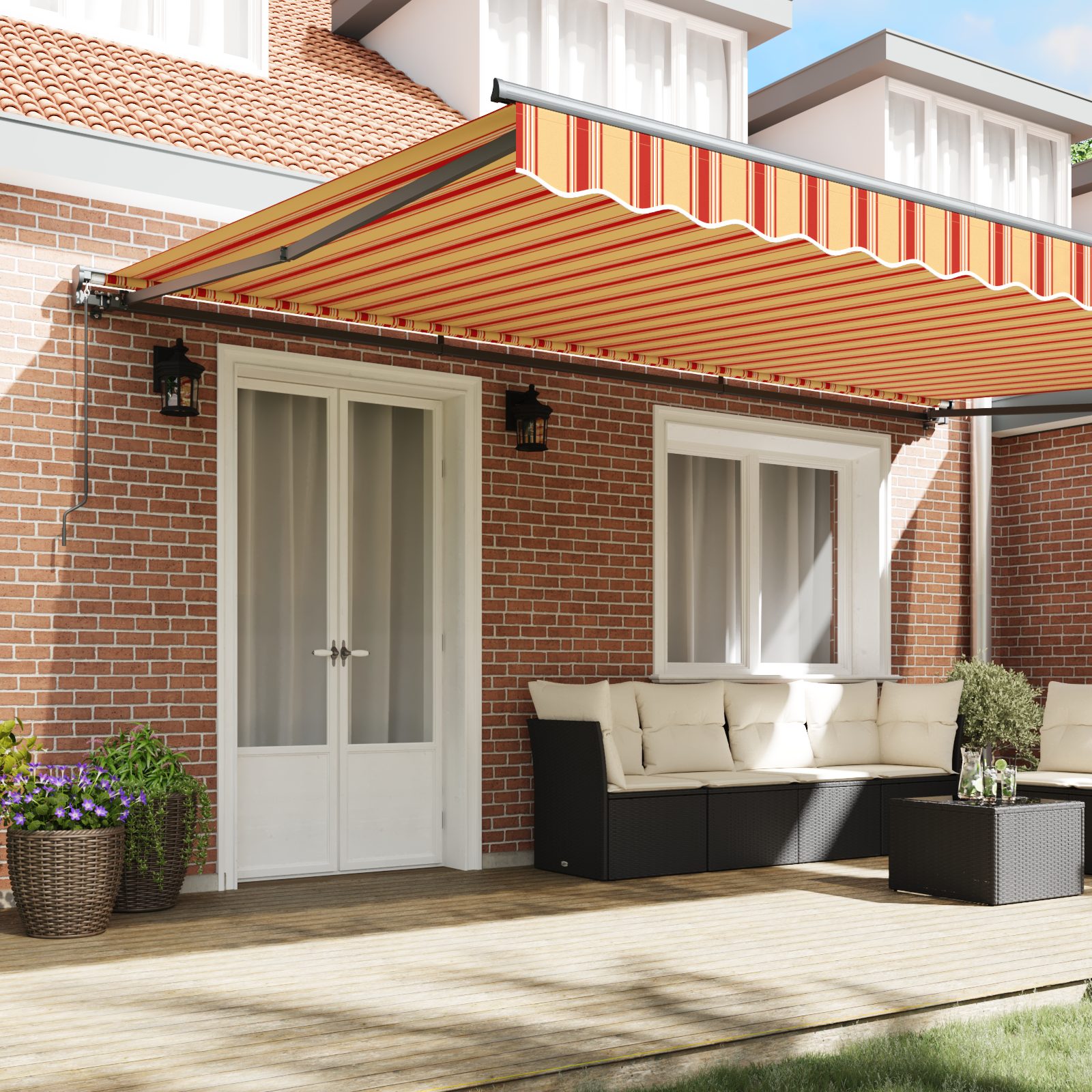 Utrækkelig Markise Gul og Orange 500x300 Cm - billede 3